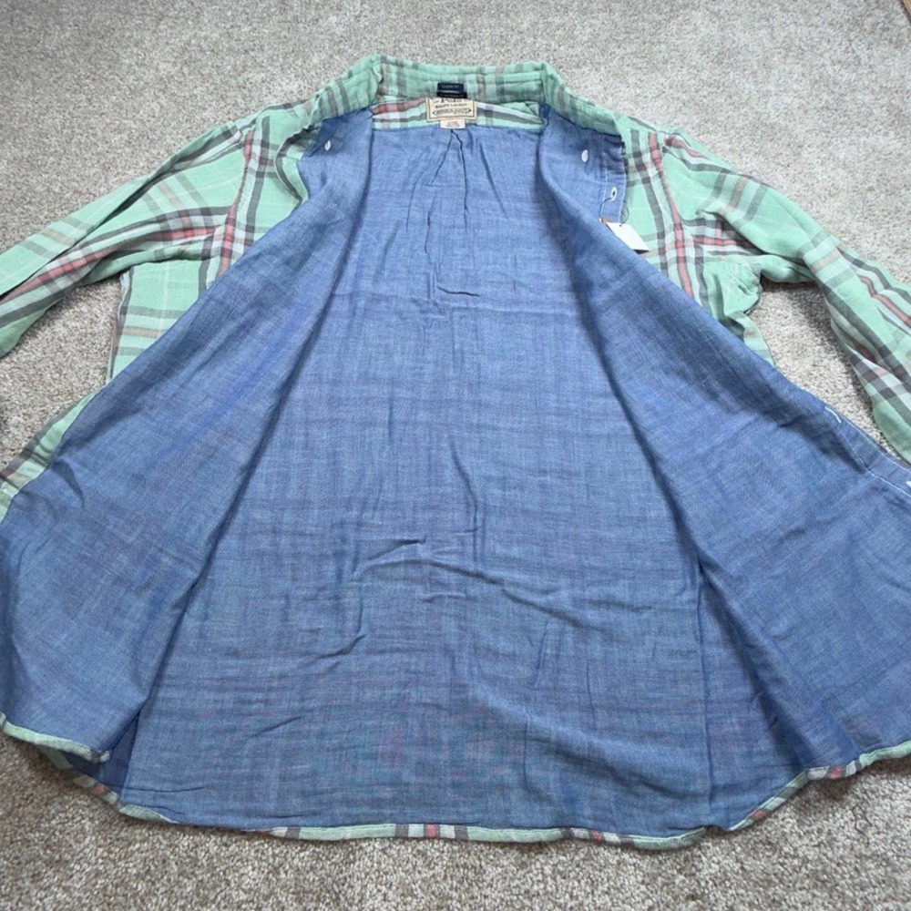 Polo Ralph Lauren Authentic Denim Goods Mens Shirt Classic Fit Plaid Shirt - Picture 6 of 10